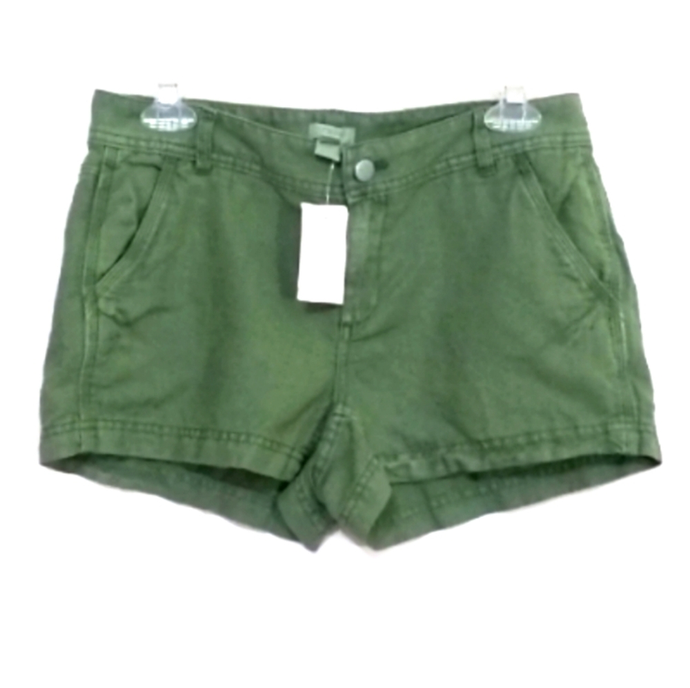 NWT J Crew Green Linen Blend Shorts 2